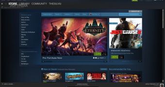 Steam for Linux main interface