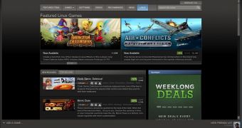 Steam for Linux client interface