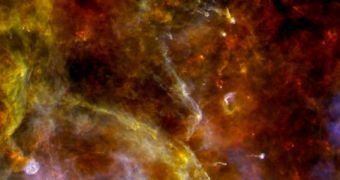 This is the Cygnus-X stellar nursery, as seen by Herschel