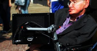 Professor Stephen Hawking in Cambridge, the UK
