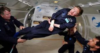Hawking in zero gravity