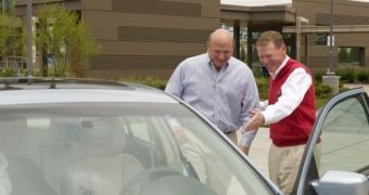 Microsoft CEO Steve Ballmer and Ford CEO Alan Mulally