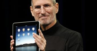 Steve Jobs unveiling the first iPad in 2010
