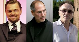 From left to right, Leonardo DiCaprio, Steve Jobs, Danny Boyle
