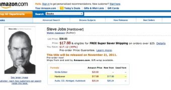 Steve Jobs bio on Amazon
