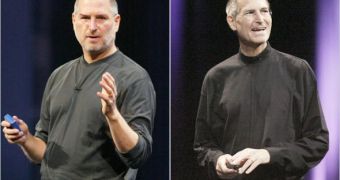 Before-after shot of former Apple CEO Steve Jobs (2008)