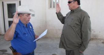 Steven Seagal is sworn in as Texas border patrol deputy