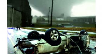 A tornado hits Adairsville, Georgia