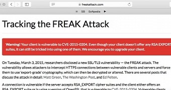Safari clients users are vulnerable to FREAK attack