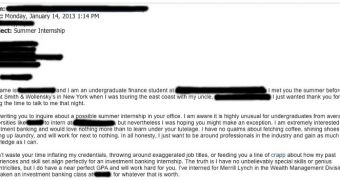 Student's Blunt Wall Street Internship Cover Letter Goes Viral