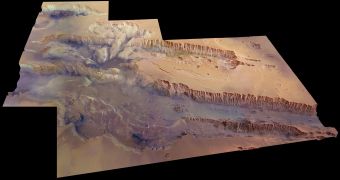 Valles Marineris as seen by ESA's Mars Express
