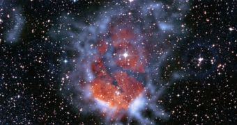 Faint glow of a stellar nursery detected by submillimeter astronomy observation