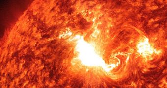 This is the X5-class solar flare that occurred on March 7, 2012