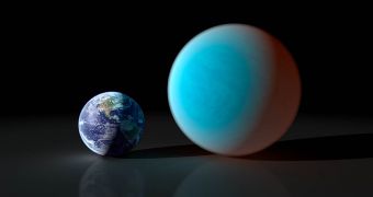 Earth compared to super Earth 55 Cancri e