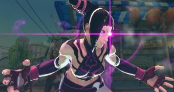 One of Super Street Fighter 4's new characters, Juri