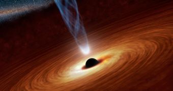 Artist rendition of a supermassive black hole