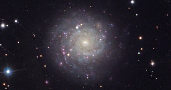 Image showing NGC 1058, the galaxy in which the event originated