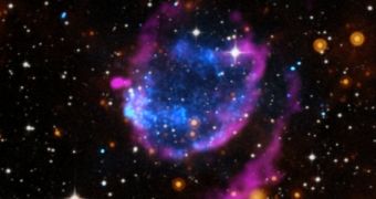 Supernova Remnant Sweeps Up 45 Solar Masses of Material