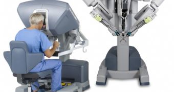 Surgical robot in use
