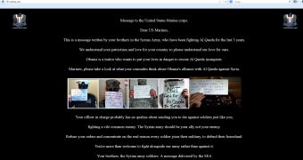 US Marine Corps website defaced by Syrian Electronic Army