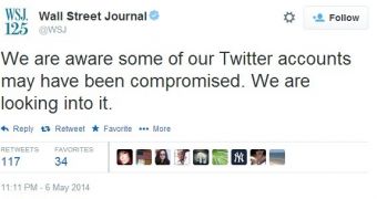 WSJ confirms that some of its Twitter accounts have been hacked