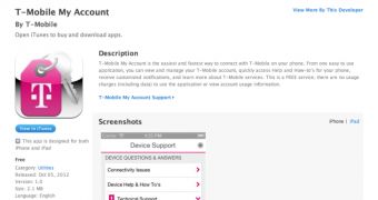 T-Mobile My Account on iTunes (screenshot)