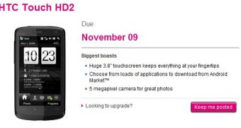 T-Mobile UK Confirms HTC Touch HD2 for November