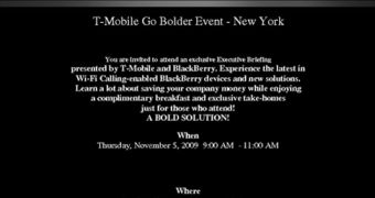 T-Mobile to Hold BlackBerry 9700 (Bold 2) Event on November 5