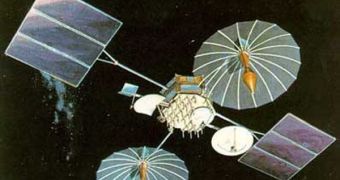 This is the TDRS-4 satellite, which endured in GEO for 23 years