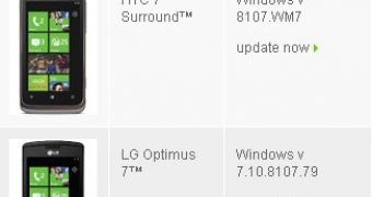 TELUS Rolls Out Software Update for HTC 7 Surround and LG Optimus 7