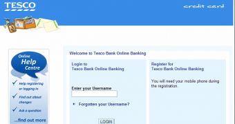 TESCO phishing website