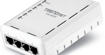 TRENDnet 4-port Powerline AV adapter