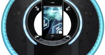 The Monster TRON iPod Identity Disc Dock
