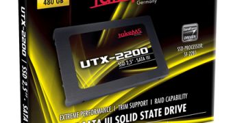takeMS UTX-2200 SATA 6Gbps SSD based on SandForce SF-2281 controller