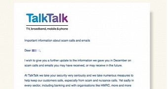 Email notification from TalkTalk