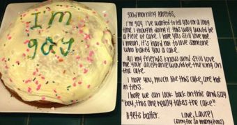 A teenager posts a picture of her “coming out cake” on Tumblr