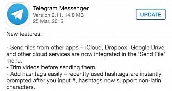 Telegram Messenger for iOS Updated with Cloud Services Integration