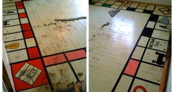 Tenant Finds That Floor Has Been Turned into Giant Monopoly Board