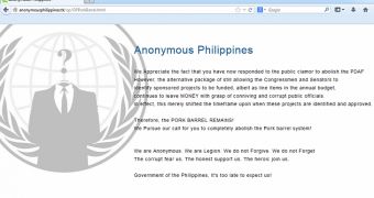 Philippines government websites defaced by Anonymous hackers