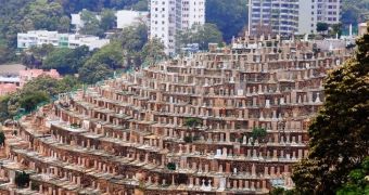 Terraced cemetery is a breathtaking sight to see