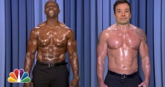 Jimmy Fallon and Terry Crews engage in a mesmerizing “nip-sync” performance
