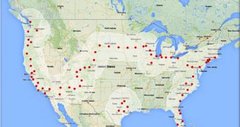 Tesla says it has completed work on the coast-to-coast section of its Supercharger network in the US