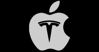 Apple/Tesla logo
