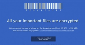 Ransom page for TeslaCrypt