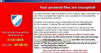 Ransomware message claims 2048-bit RSA encryption