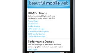 IE9 in Windows Phone Mango brings a more beautiful mobile web