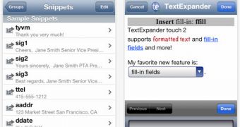TextExpander screenshots