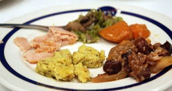 Space Thanksgiving dinner for Endeavour/ISS combined crew
