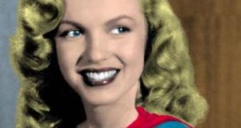 Marlyn Monroe depicted as supergirl - the classic standard of beauty and bodily fitness all teens aspire to today