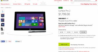 The top Surface Pro 2 model is again back in stock